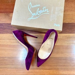 Returning 8/4❗️Louboutin Merlot Suede Heels